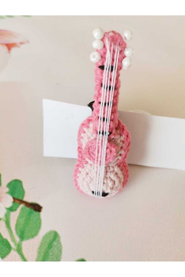 Buckle Rock Pink Guitar Handmade Rubber Buckle