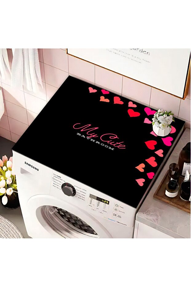 Washing Machine Dryer Cover Protection Pad Waterproof Mat Non-Slip Washable