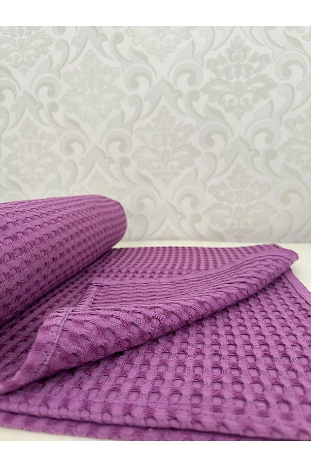 Premium %100 Pamuk Tek Kişilik Yazlık Pike, Yatak Örtüsü, Terletmez Kumaş (MOR RENK) (160X240CM) - 4