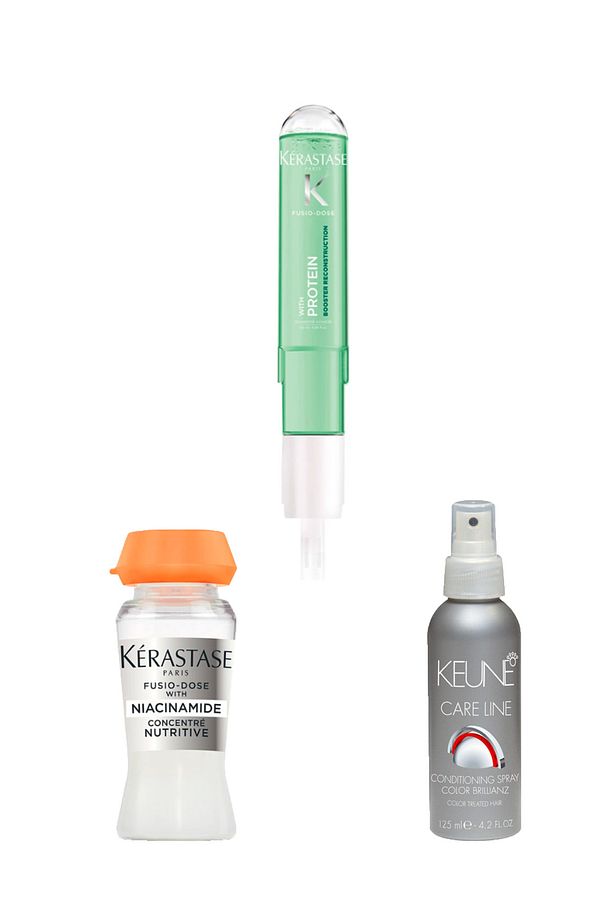 Kuru - Yıpranmış Saç Bakım Kürü Booster 120 Ml & Fusıo Dose 12 Ml + Saç Bakım Sprey 125Ml - 1