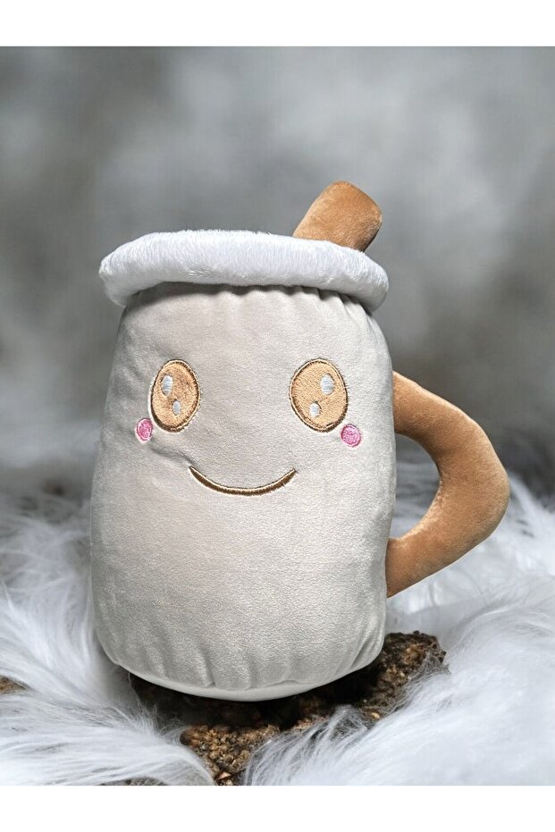 Cup of Love Espresso Frappe Coffee Plush Toy Gift Gray