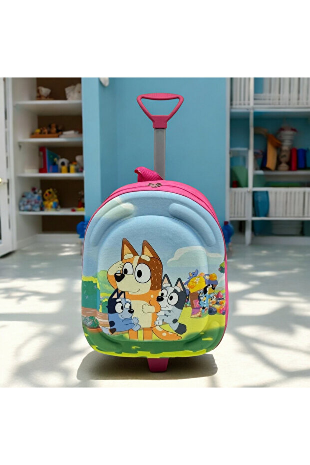 Shopiolog Anaokulu Kreş Çocuk Valiz Sırt Çantası Çekçekli Tekerlekli
