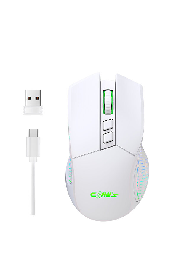 Crossfire Air V1 Kablosuz 10000 Dpi Pixart PMW3325 Sensör Chromatic RGB Kablosuz Gaming Mouse Beyaz - 1