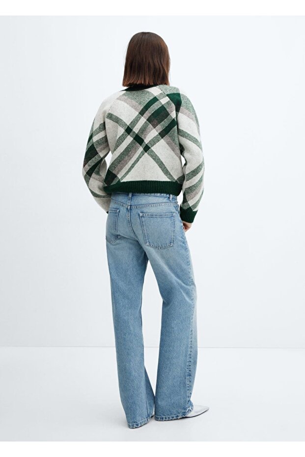 Kareli örgü kazak - 4