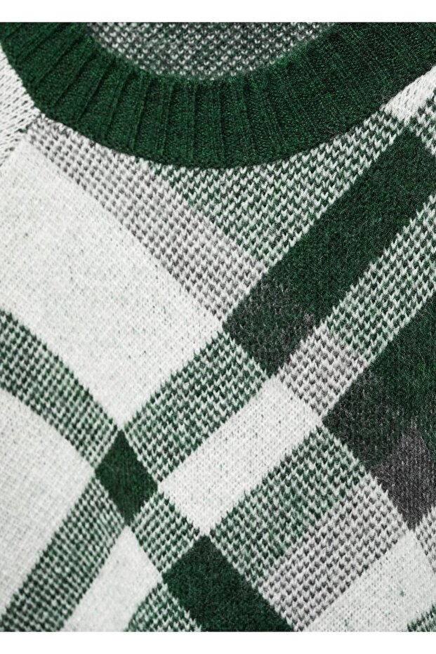 Kareli örgü kazak - 5