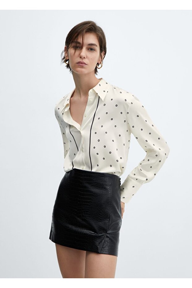 Saten dökümlü gömlek - 1