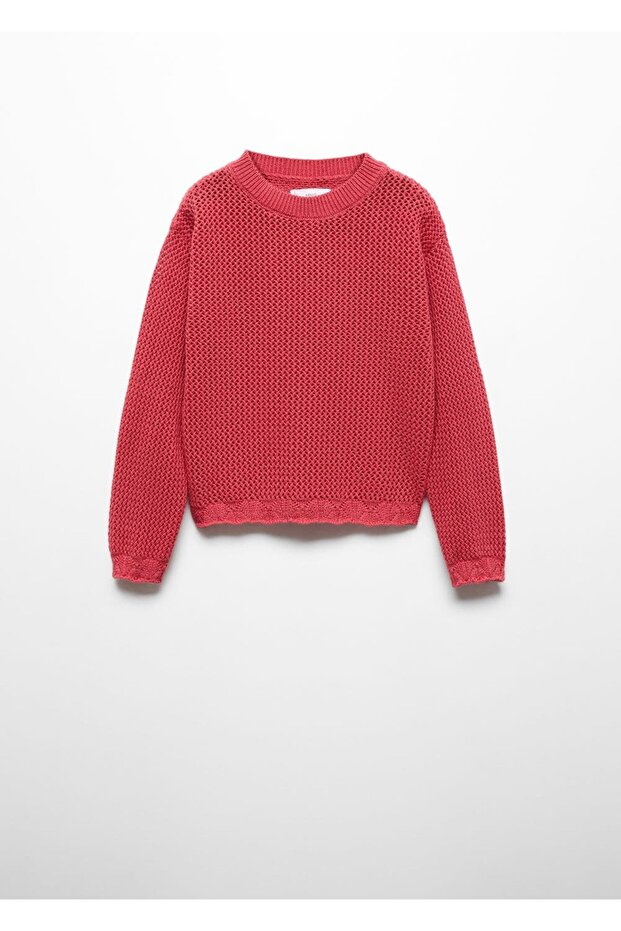 Durchbrochener Strickpullover - 1