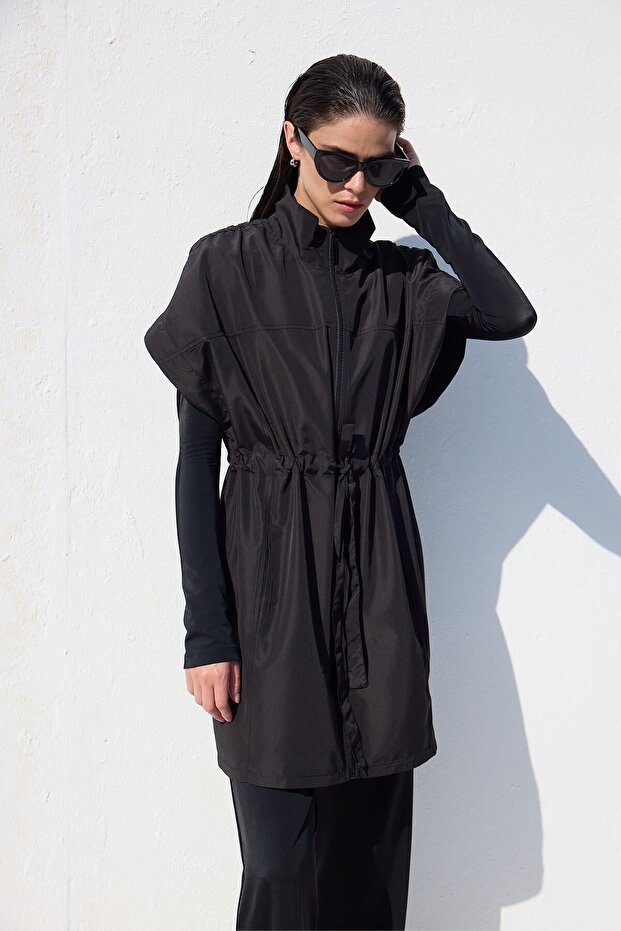 Fekete fürdőruha mellény - 5