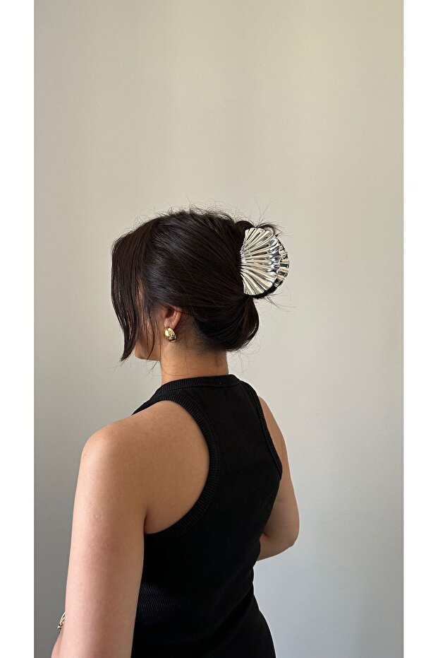 صدف - مشبك شل فضي - 2