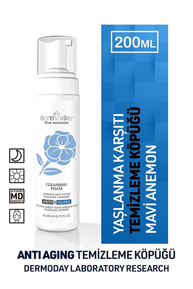 Blue Anemone Flower Skin Cleansing Foam Anti-Aging 200 ml