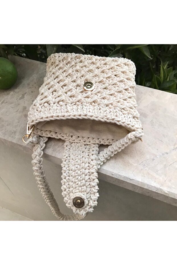 Macrame String Knitted Mini Bag - 5