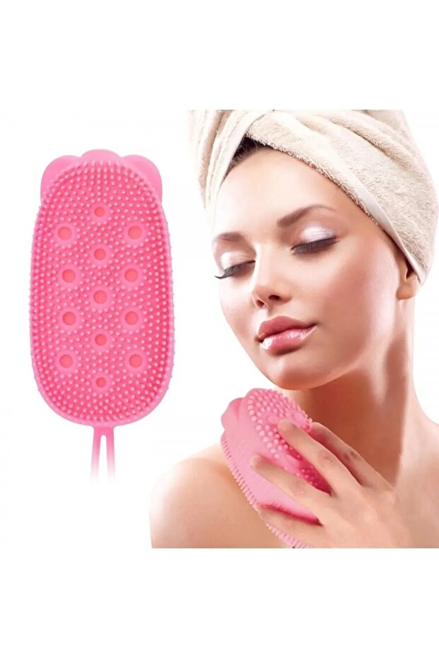 Double Sided Sponge Silicone Bath Washcloth Sponge Silicone Body Washcloth Bath Sponge Bath Fiber