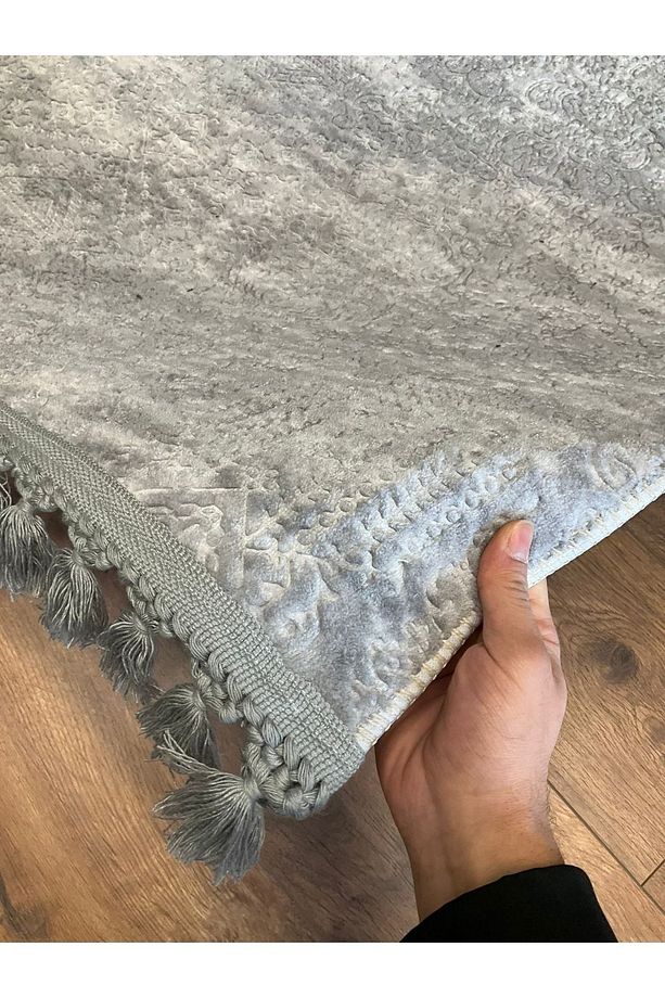 Puffy Kabartma Desenli Yıkanabilir Kaymaz Taban Salon Halısı Mutfak Koridor Halısı S52 - 8
