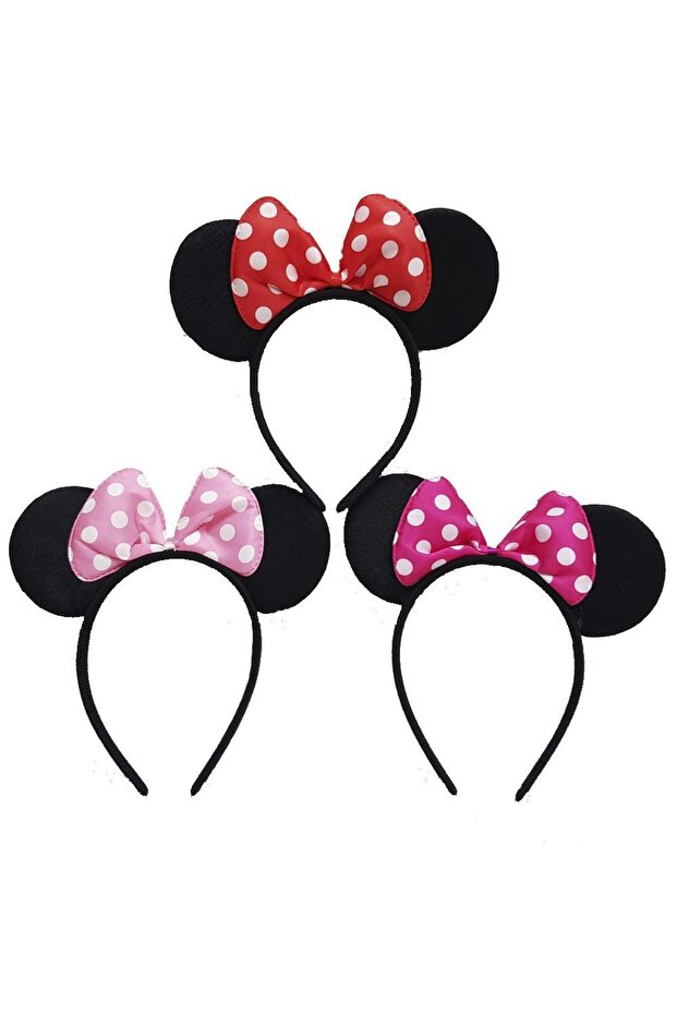 Red Mini Mouse Crown Bow - Mickey - 3