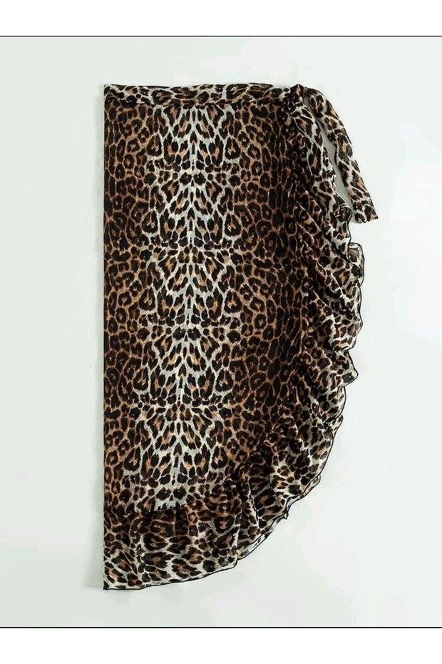 Leopard Patterned Pareo - 5
