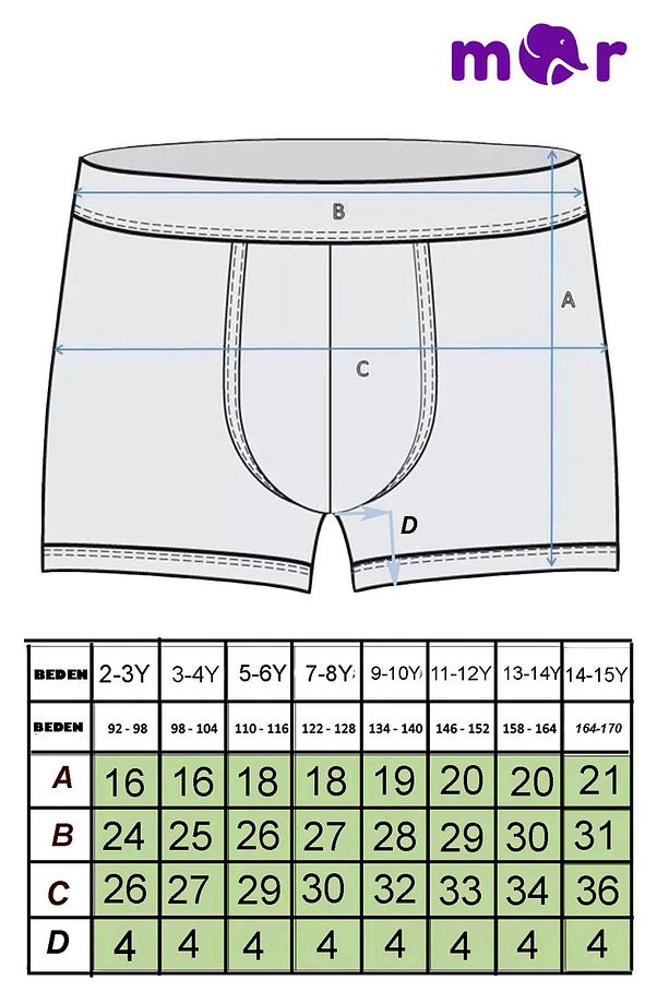 5'li Erkek Çocuk Boxer %90pamuk %10elastan - 7