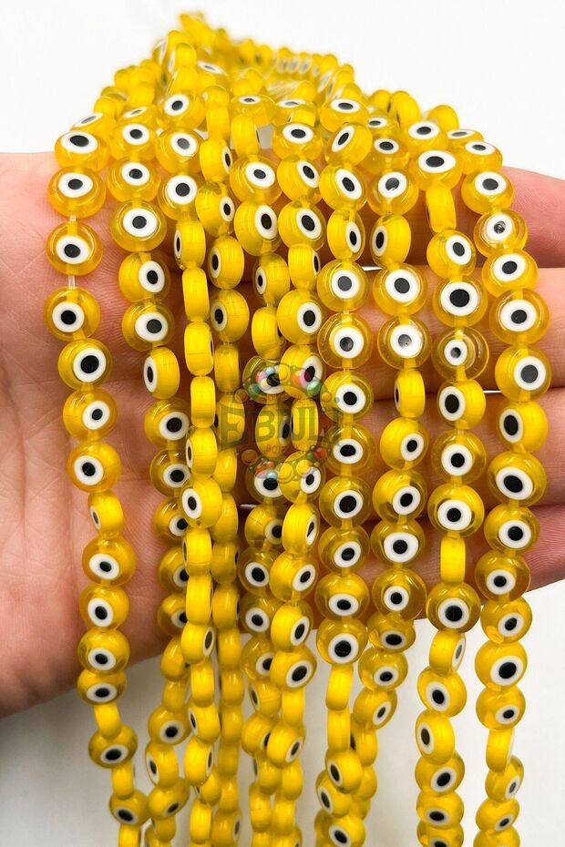 8 Mm Glass Evil Eye Bead Jewelry Making Accessory Bead Bead (1 SERIES-38 PIECES)