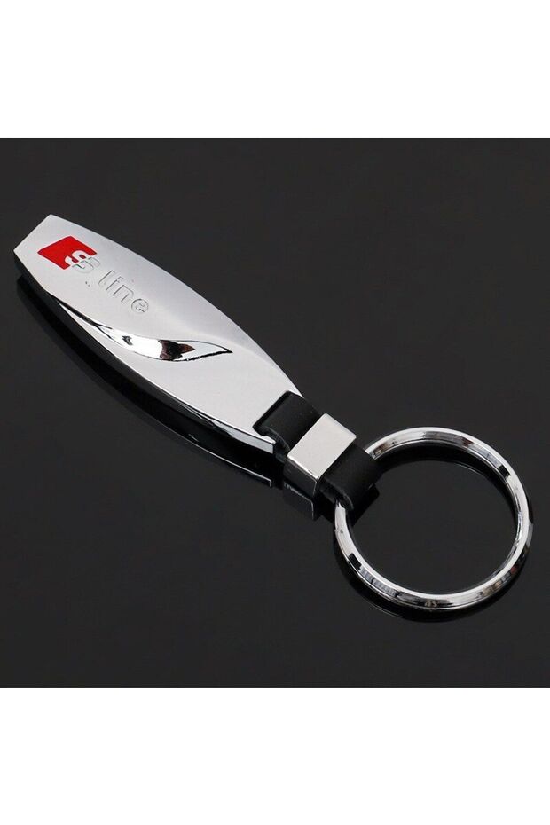 Audi Sline Metal Anahtarlık Car Keychain TT s6 A3 A4 A5 A6 A7 A8 Q3 Q5 Q7 B4 B5 B6 RS3 RS4 RS5 - 1