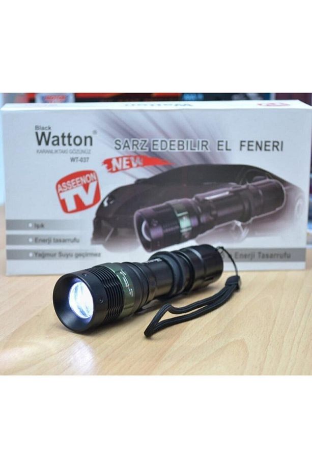 Wt037 Uzun Menzilli Şarjlı Zoomlu Süper Güçlü El Feneri Işıldak Cree Q5 Acil Durum Ve Kamp Feneri - 3