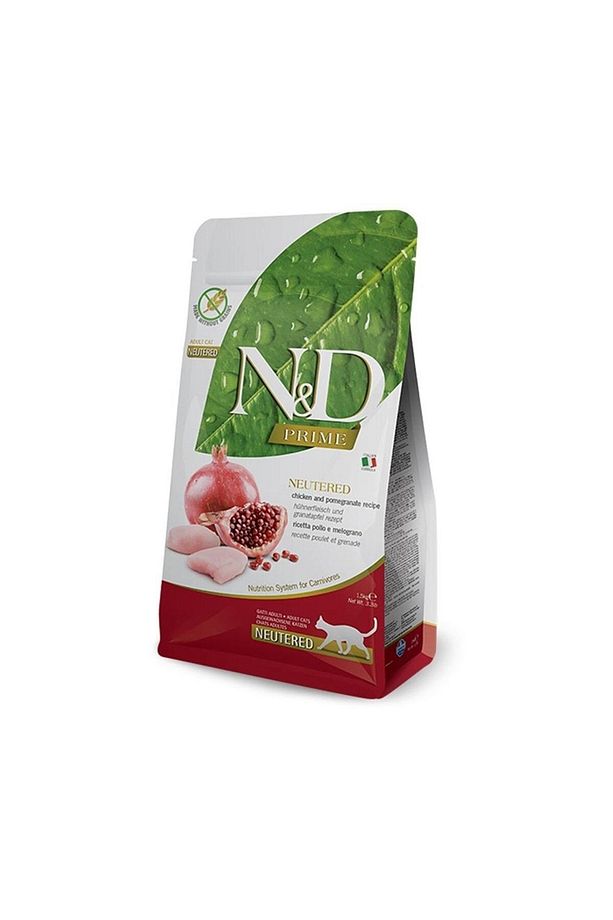 Nd Prime Tahılsız Tavuk Ve Nar Kısır Kedi Maması 1,5kg Chicken Pomegranate Neutered - 1