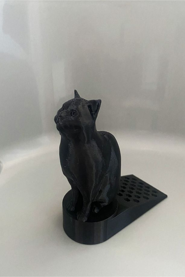 Kedi Kapı Stoplayıcı Kapı Stoperi Kapı Altı Takozu Kapı Durdurucu Siyah - 1