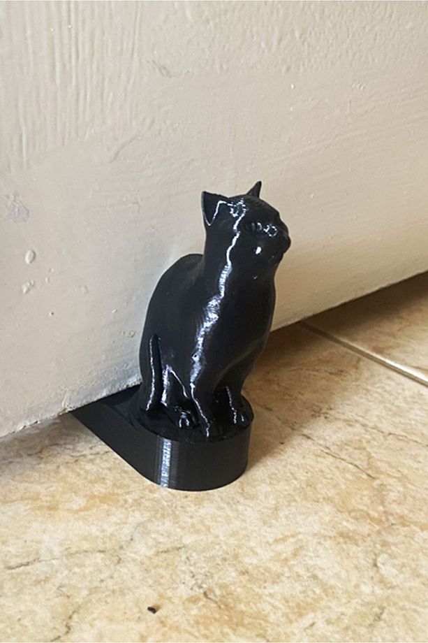 Kedi Kapı Stoplayıcı Kapı Stoperi Kapı Altı Takozu Kapı Durdurucu Siyah - 3