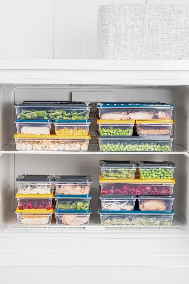 6'lı Buzdolabı Organizer Mikrodalga Ve Difrize Uygun Saklama Kabı Antrasit 6 X 600 ml - 3