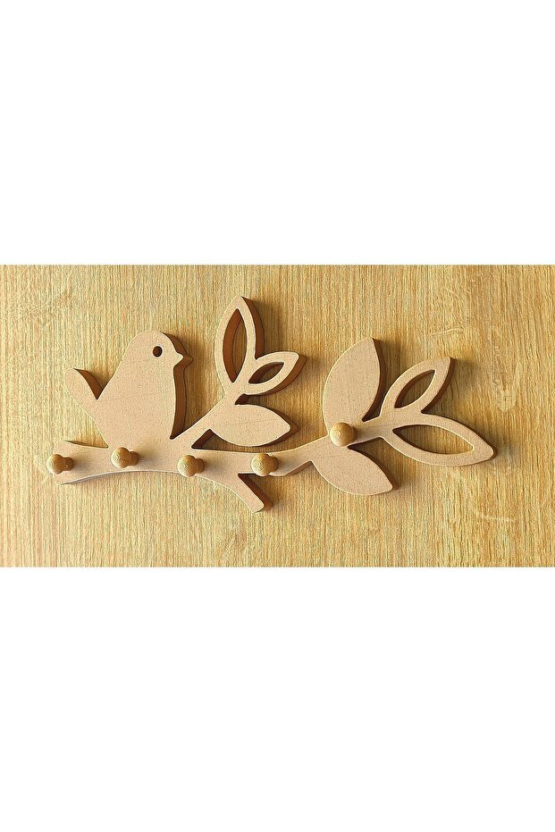 Wall Mounted Keychain Hanger with Decorative Bird Figure