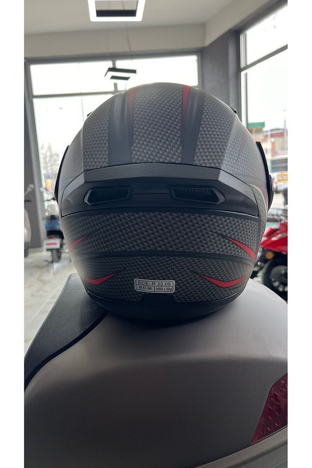 Jk 902 Mat Siyah-orange Güneş Vizörlü Çene Açılır Kask - 3