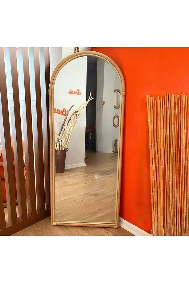 El Yapımı Bambu Ayna 70 x 170 cm - 2
