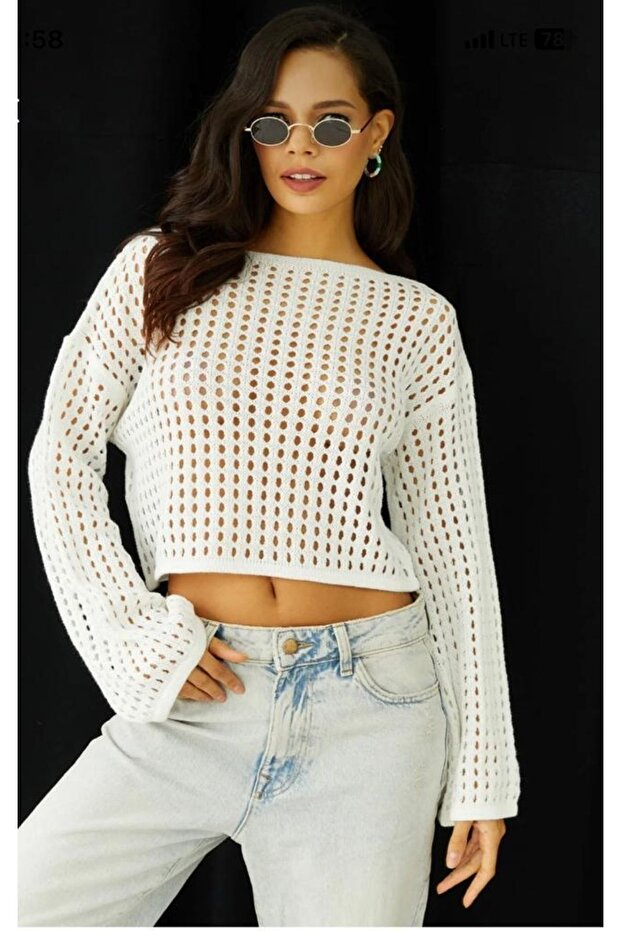 Openwork Spring Blouse - 1