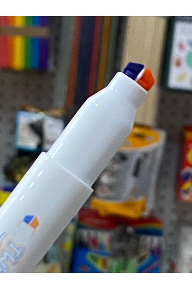 Fosforlu / Fineliner Markör Üç Boyutlu Çift  Çizgi Twin Uç 6 Renk Set 2024  Ürünü - 3
