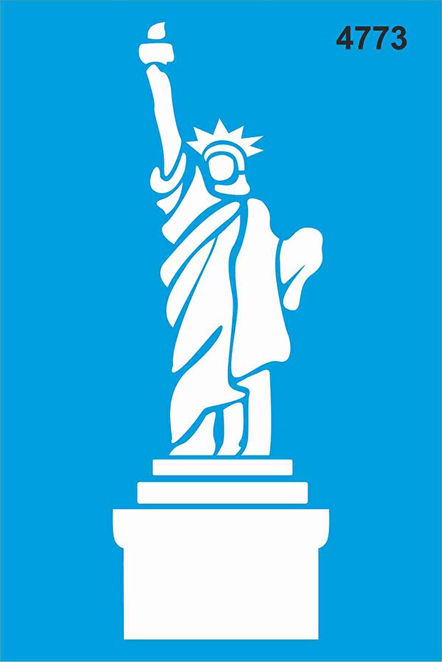 Hürriyet Statue - Stencil Painting Template 20X30