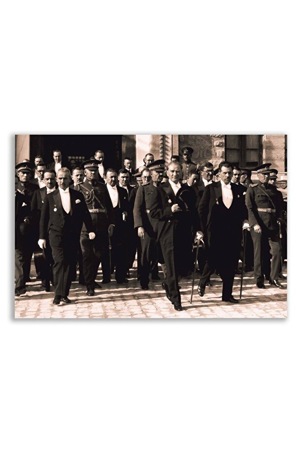 Mustafa Kemal Atatürk BMM Binasından Ayrılırken Portre Tablosu - ATC136 - 2
