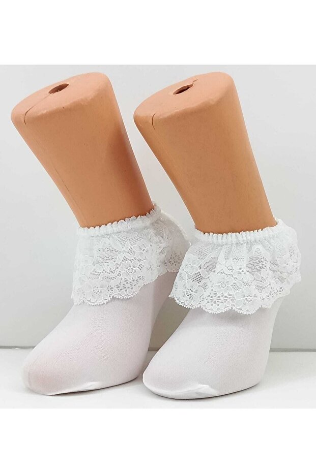 2 Çift Micro Dantelli Çocuk Çorap By Day Mod - 2