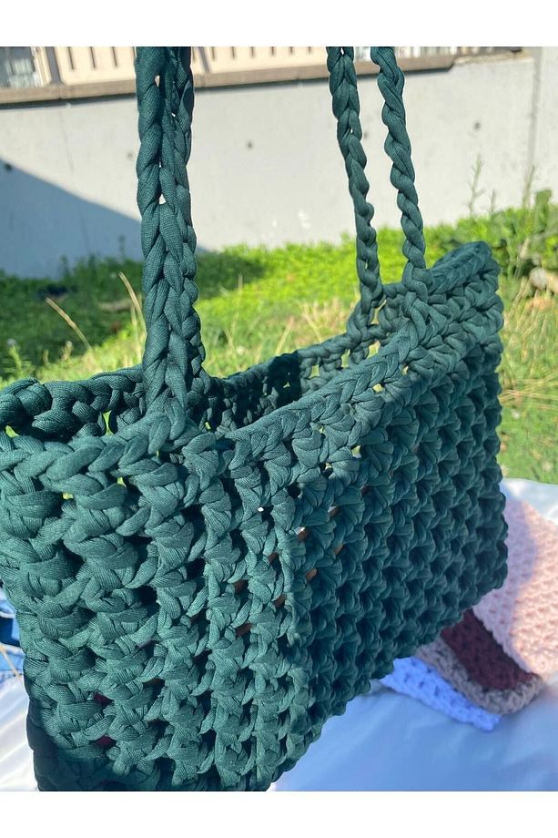 Handmade Orijinal Faturalı El Örgüsü Çanta Yazlık Çantaü - 1