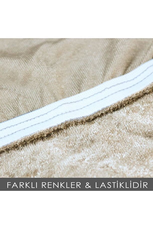 Kaliteli Likralı Kadife Sandalye Örtüsü Sandalye Kılıfı Mutfak Sandalye Örtüsü Sandalye Koruma 4lü - 5