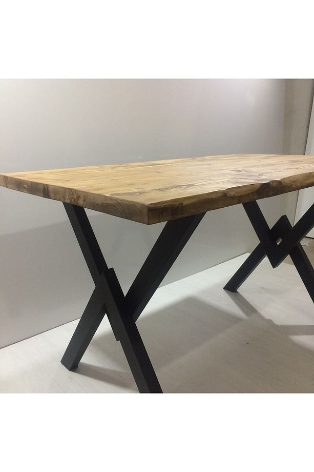 Ahşap Doğal Ağaç Kütük Yemek Masası 80*135 Sadece Tabla - 4