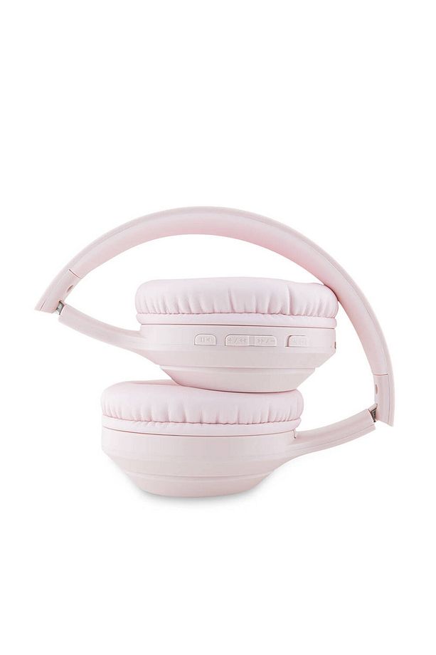 Kulak Üstü Bluetooth Kulaklık Guess  Lisanslı Katlanabilir Metal Klasik Logolu Pembe - 2