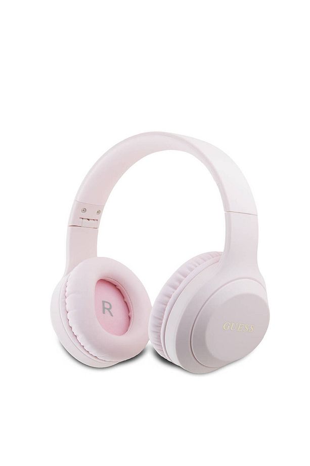 Kulak Üstü Bluetooth Kulaklık Guess  Lisanslı Katlanabilir Metal Klasik Logolu Pembe - 1