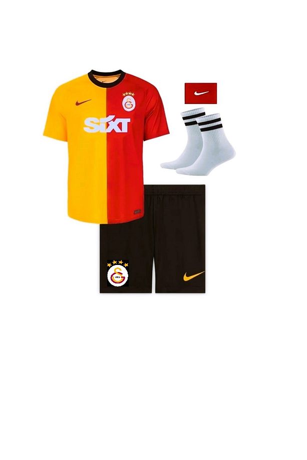 Gâlâtasara'y Icâr'di 9 Numara Yeni Sezon Parçalı Şortlu Çocuk Forması 4'lü Set - 1