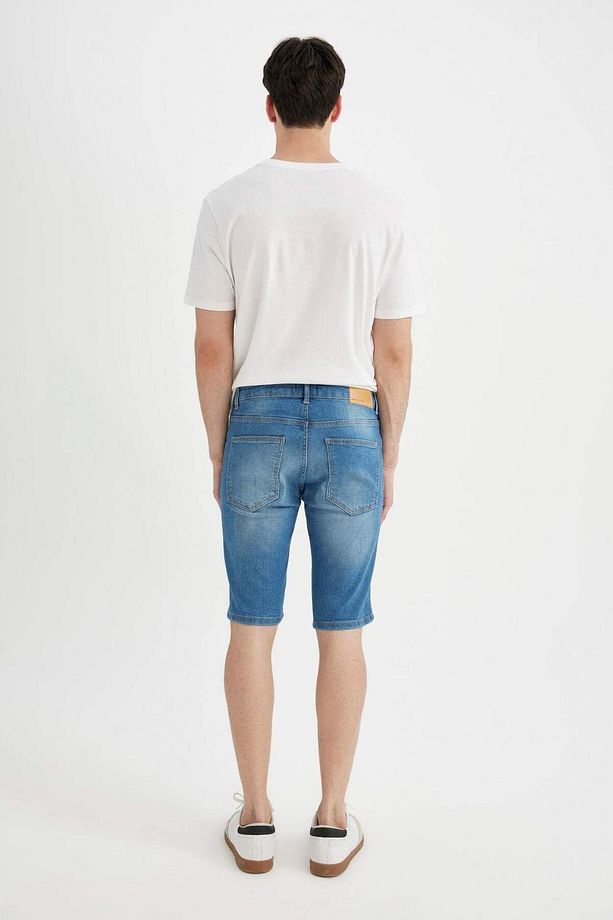Super Skinny Fit Ekstra Dar Kalıp Normal Bel Ekstra Dar Paça Bermuda Şort A4803ax23sm - 6
