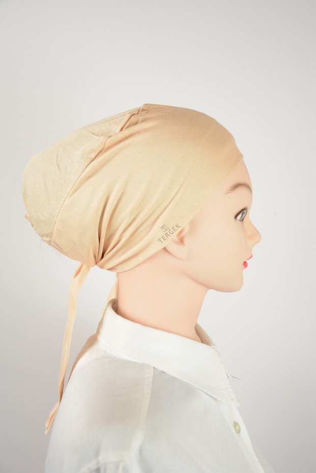 Seamless Lace-Up Bonnet Cotton Combed Tied Women's Hijab Headscarf Scarf Turban Bonnet