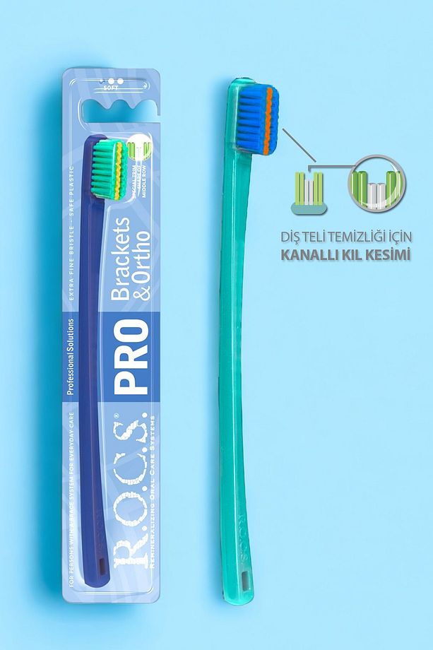 Rocs Pro Brackets Ortodonti Tedavisi Görenler Için Diş Macunu Ve 2 Adet Diş Fırçası Seti - 3