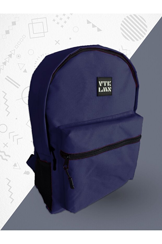 Unisex Navy Blue School And Backpack