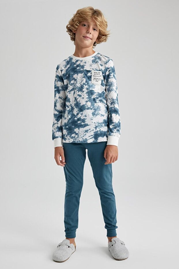 Erkek Çocuk Desenli Uzun Kollu Pijama Takımı A7078a823au - 2