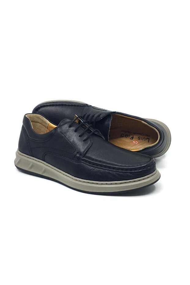 100% Genuine Leather Orthopedic Men's Comfortable Daily Loafer Large Shoes 40-48