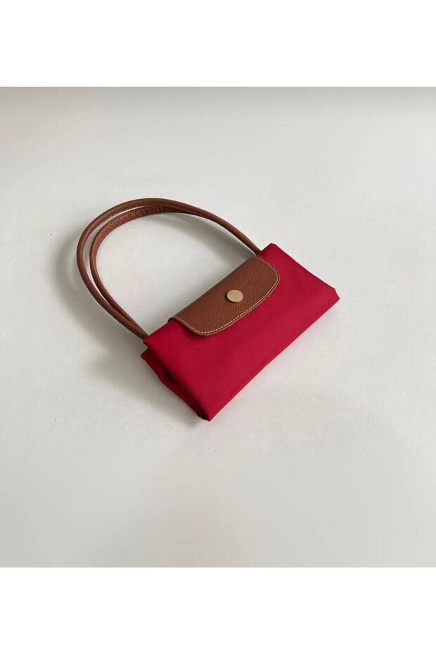 Yurtdışı Menşeili Hakiki Deri Saplı Katlanır Kadın Çanta No2 36x28cm - 2