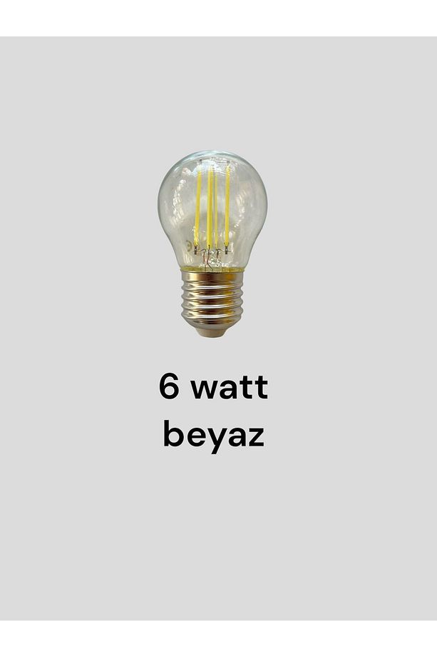 avizevi  aydınlatma  6 wt rustik  beyaz ampül - 1