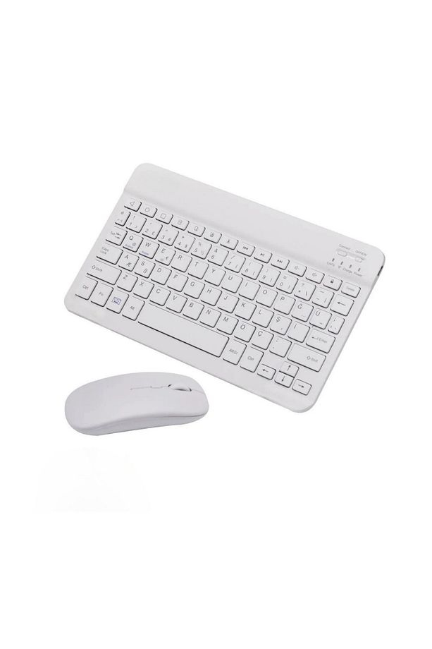 Bluetooth Kablosuz Klavye Ve Mouse Seti Kablosuz Klavye Renkli 150h Şarjlı - 1